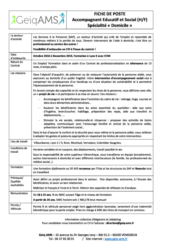 Exemple Fiche De Poste Ash En Ehpad
